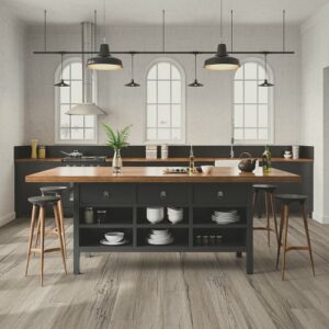 Modern vinyl flooring in the kitchen